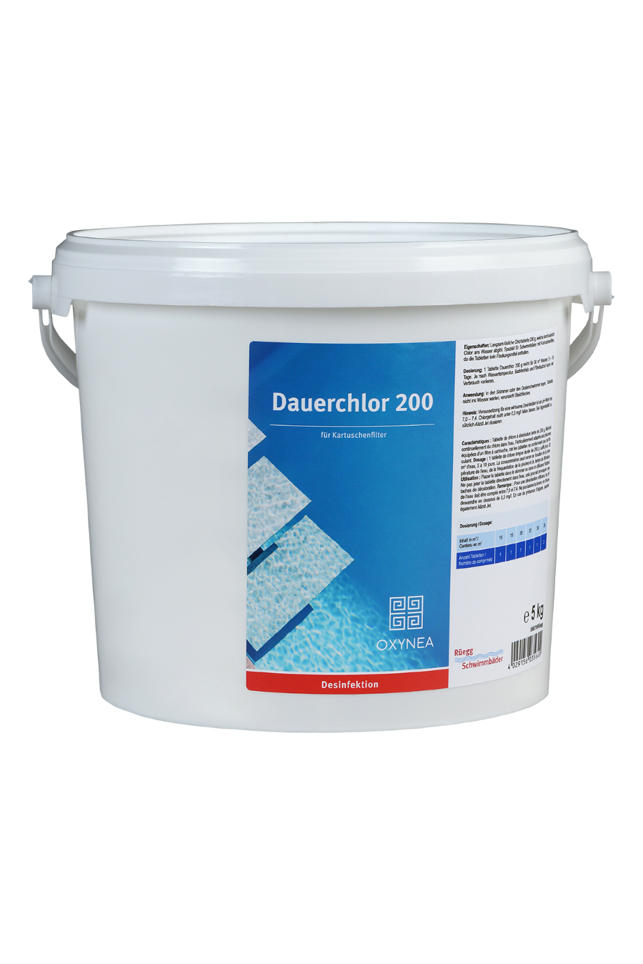R&#252;egg Dauerchlor 200 5.0 kg Tabl. 200 g