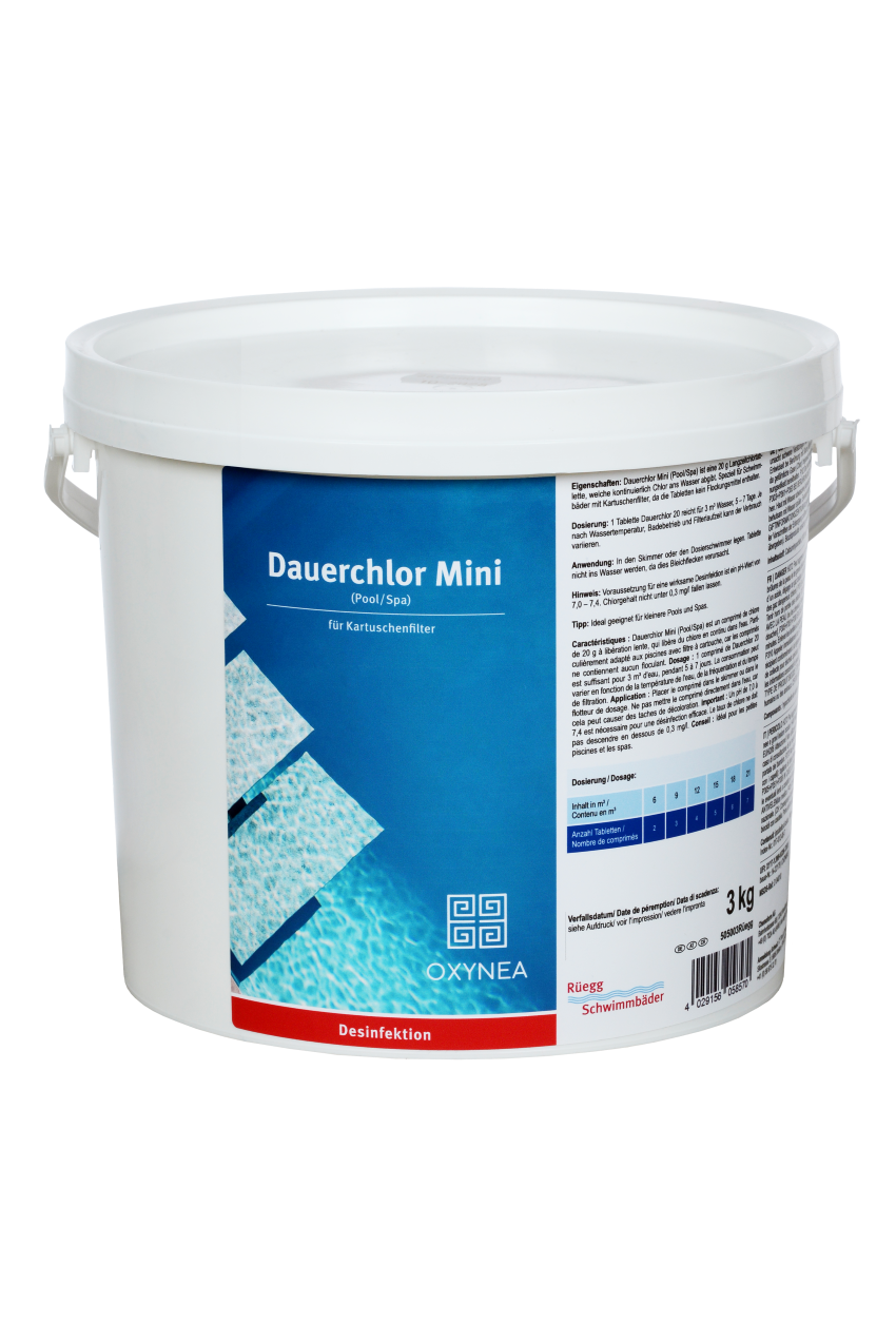 R&#252;egg Dauerchlor Mini (Pool/Spa) 3.0 kg Tabl. 20 g