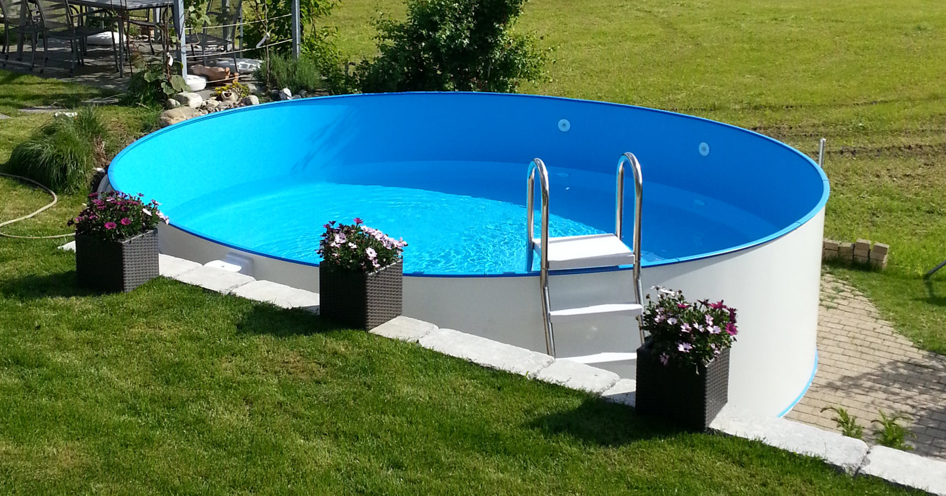 Rundformbad 500 x 150 cm blau, 0,8 mm