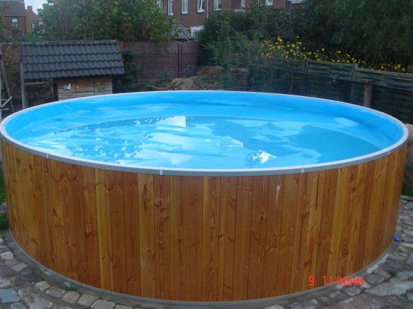FUN WOOD Rundbecken 350 x 120 cm, blau, 0,8 mm