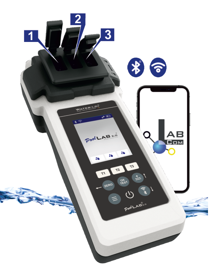 PoolLab 2.0 Photometer Multitest 4 in 1 mit Farbdisplay