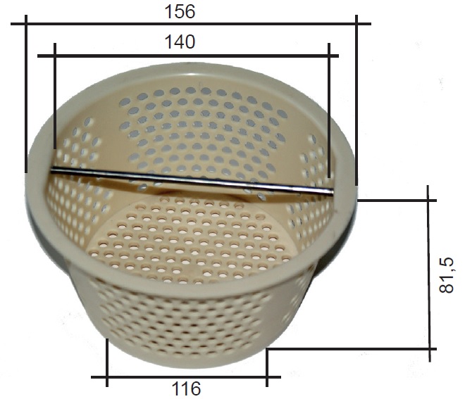 Behncke panier en mat. synt. pour skimmer type 200