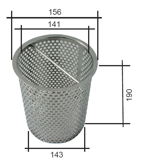 Behncke Skimmerkorb aus Edelstahl tiefe Ausf&#252;hrung