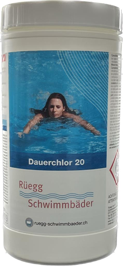 R&#252;egg Dauerchlor 20, 1.0 kg Tabl. 20 g